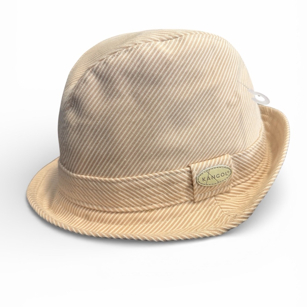 Kangol Men's Beige Striped Trilby Hat